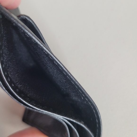 Polo Ralph Lauren Black Pebbled Leather Card Case w/ Money Clip - Picture 5 of 9